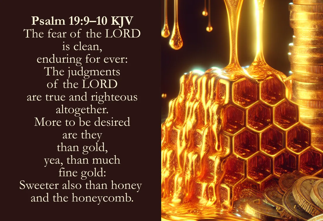 Sweeter than Honey | Psalm 19:9-10 KJV Card