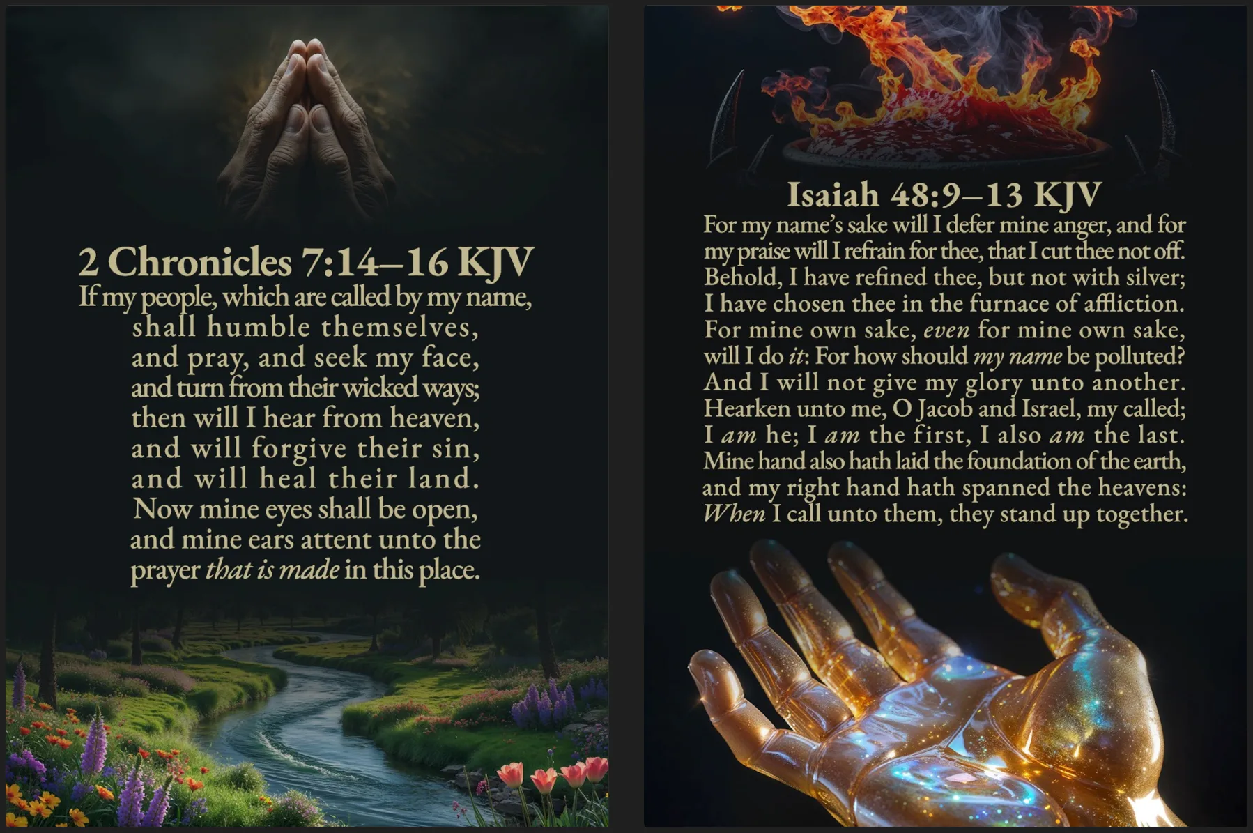 2 Chronicles 7 and Isaiah 48 Card