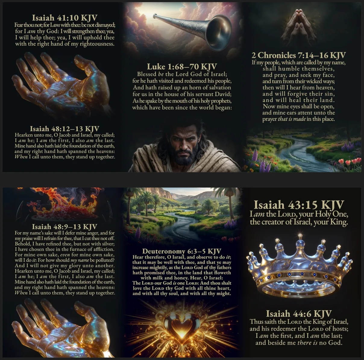 Hearken and Seek the LORD God Tri-Fold Card