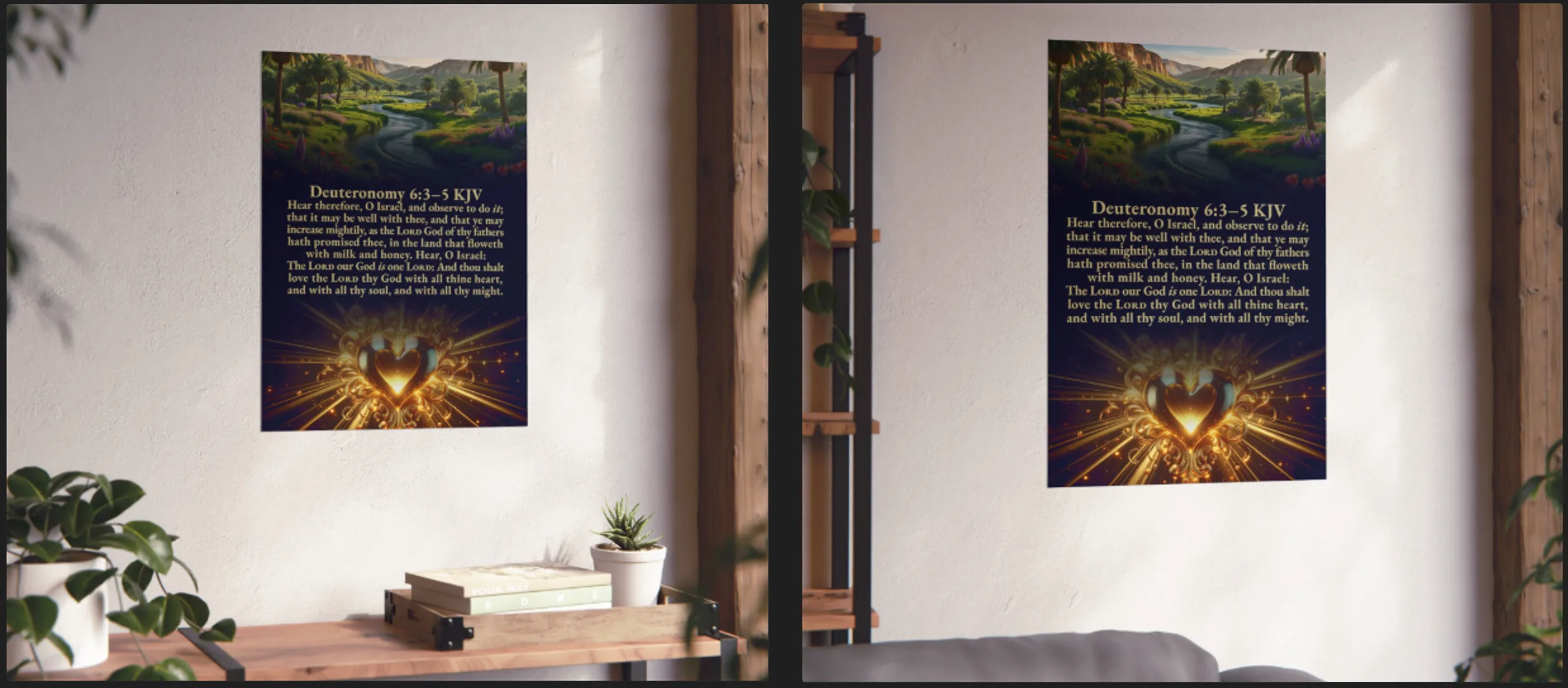 Deuteronomy 6:3-5 Poster