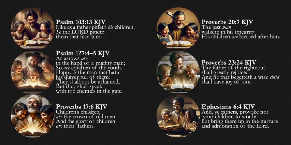 Father's Day KJV Card - Psalms and Proverbs