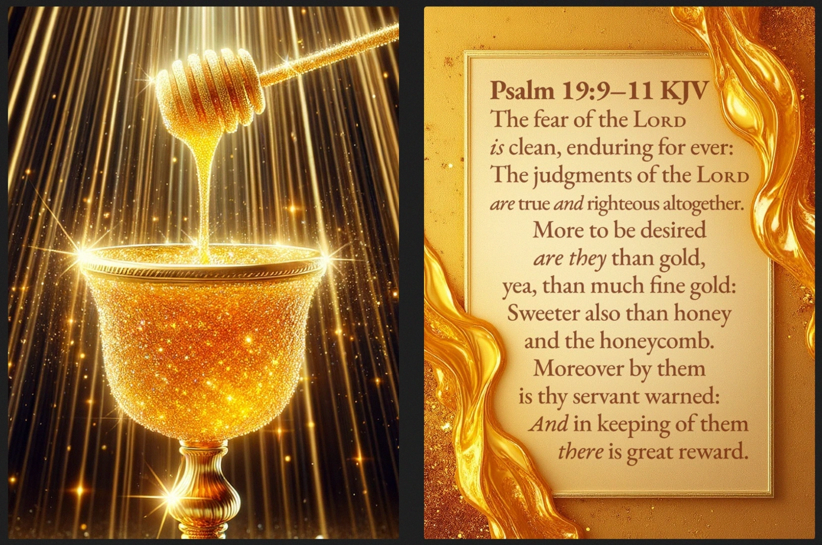 Crystal Honey | Psalm 19:9-11 KJV Card Box