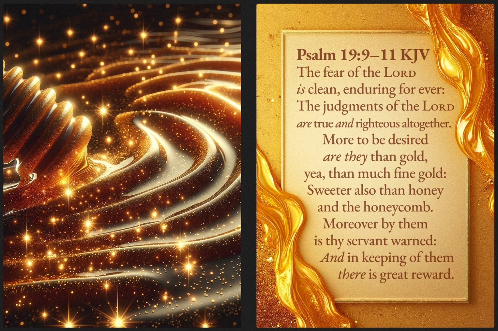 Sparkle Honey | Psalm 19:9-11 KJV Card Box