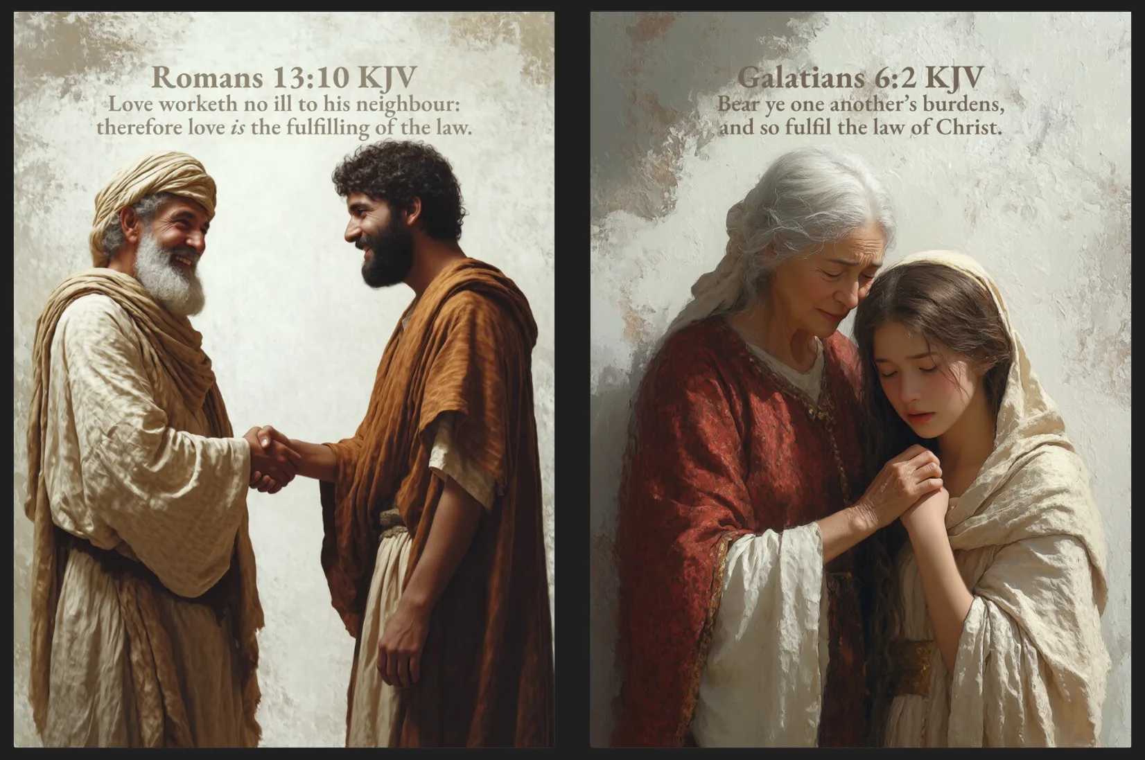 Love - Romans 13:10 and Galatians 6:2 KJV Card