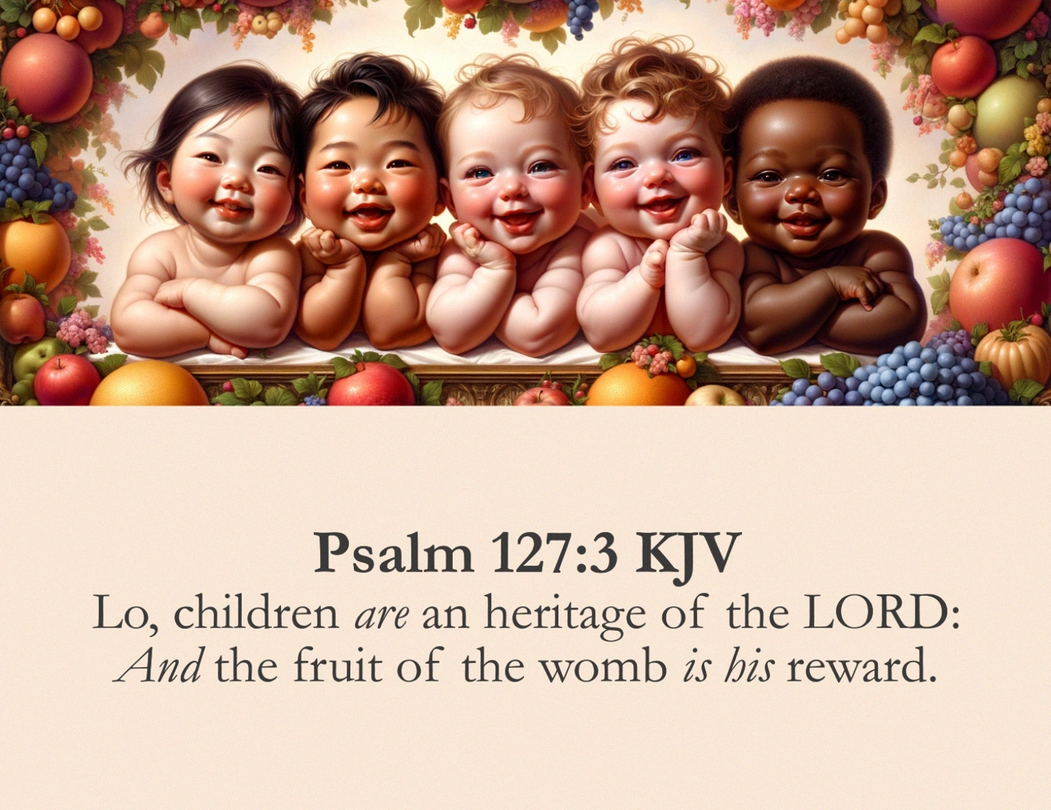 Crème Rococo Fruit of the Womb KJV Card Mini Box