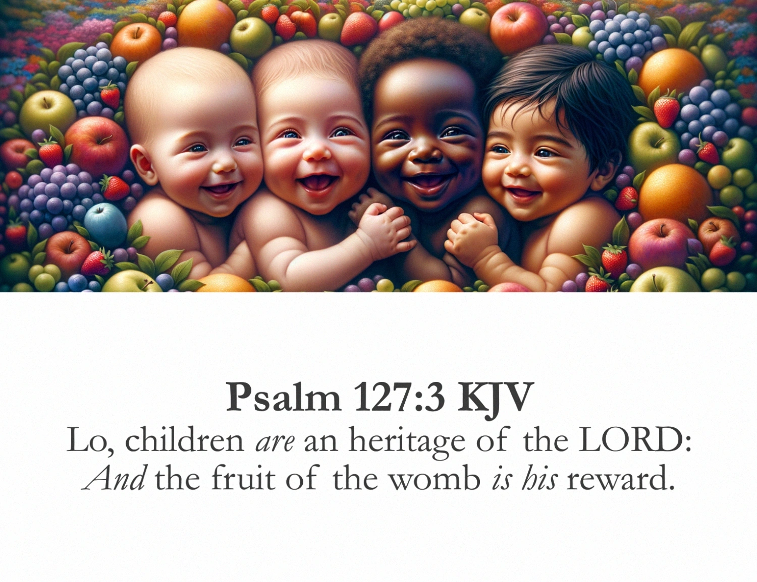 Idyllic Portrait Fruit of the Womb KJV Card Mini Box