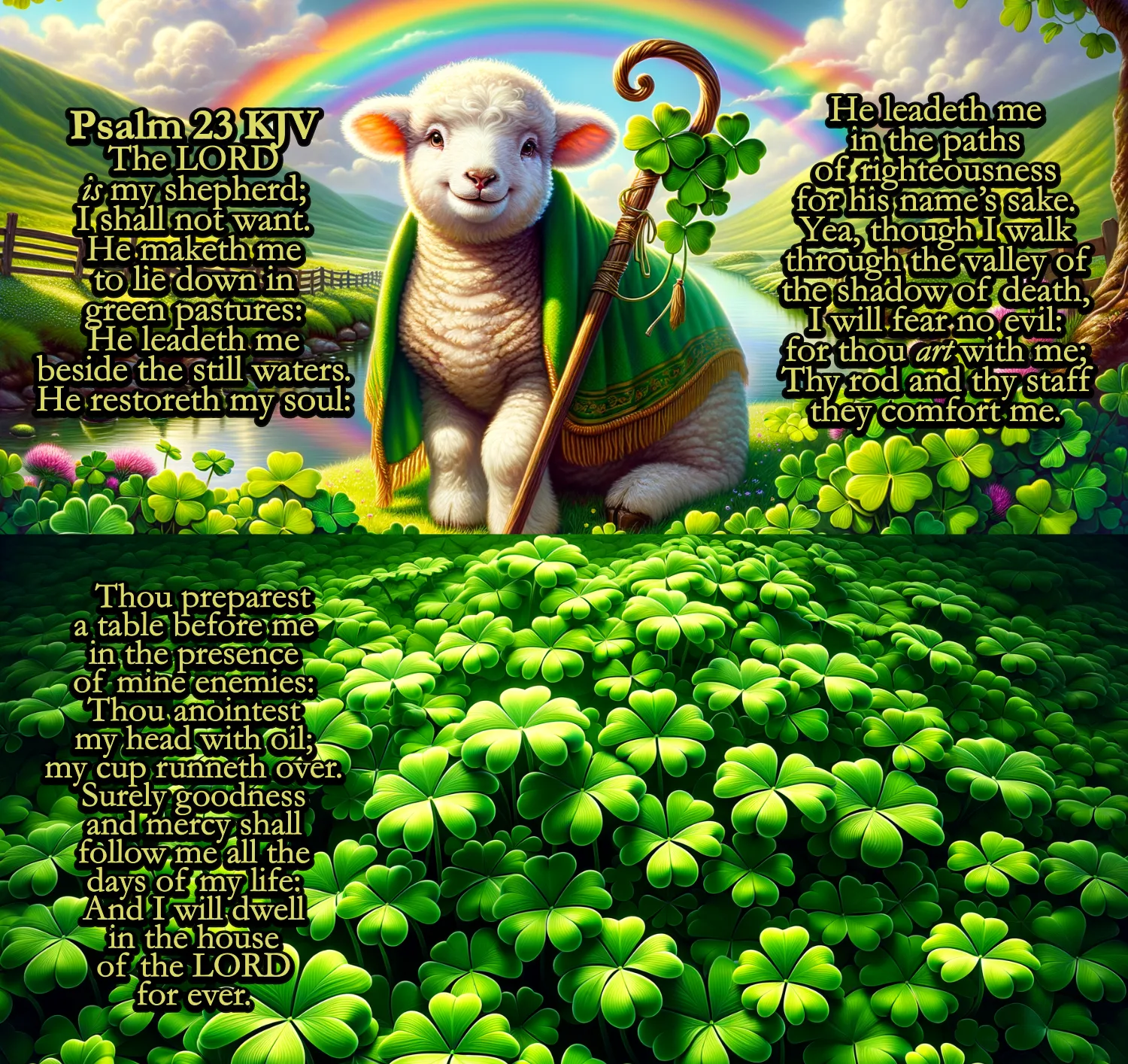 Sweet Lamb Tri-Fold Card