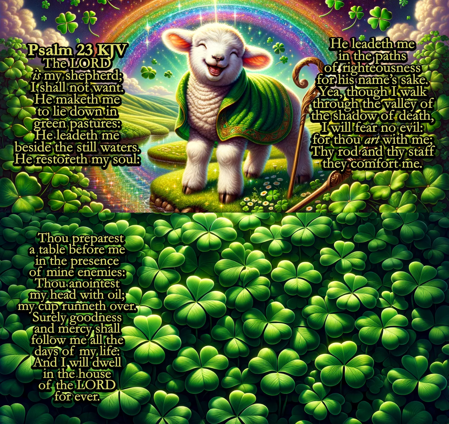 Joyful Lamb Tri-Fold Card