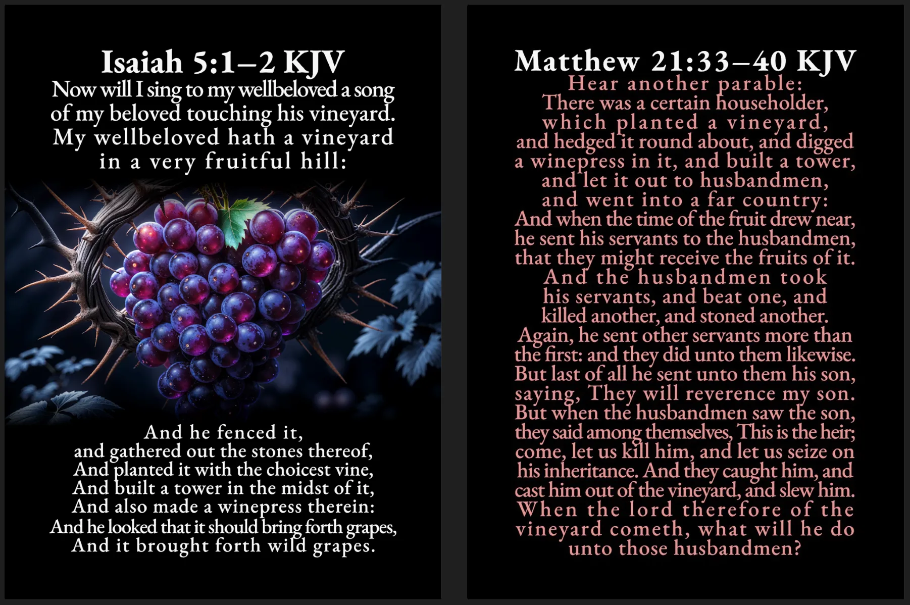 Wild Grapes KJV Card